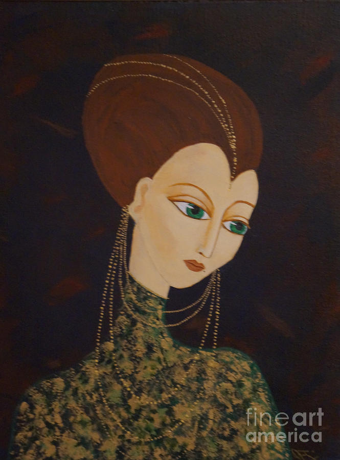 Art Deco Lady Painting by Denise Fleming | Fine Art America