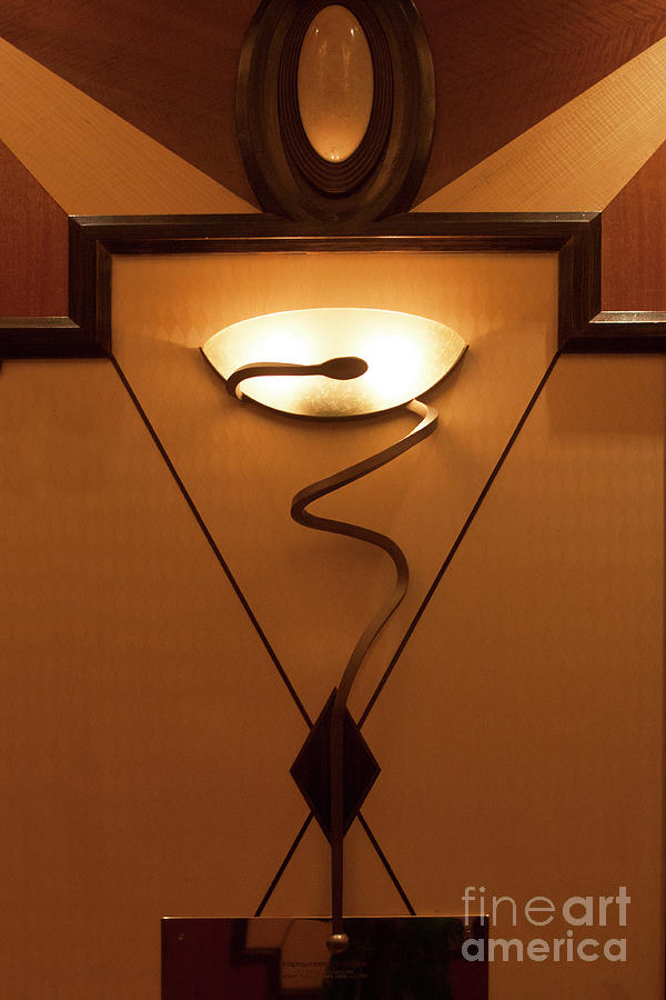 Snake Photograph - Art Deco Lamp by Linda Phelps