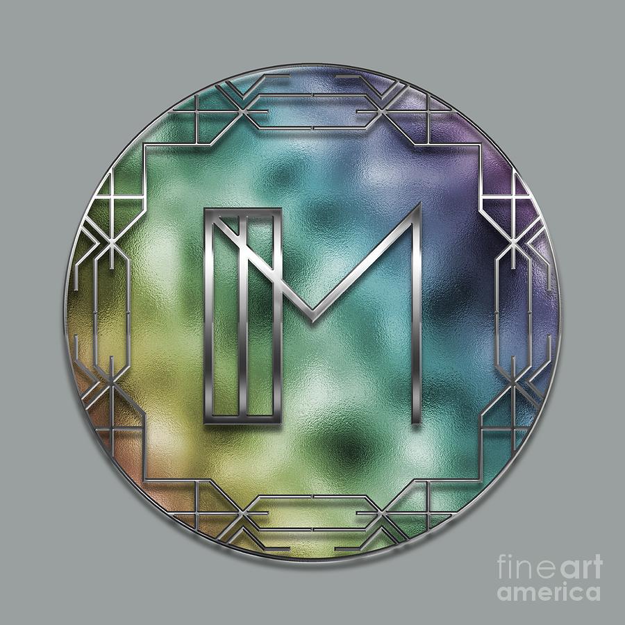 Art Deco - M Digital Art by Mary Machare