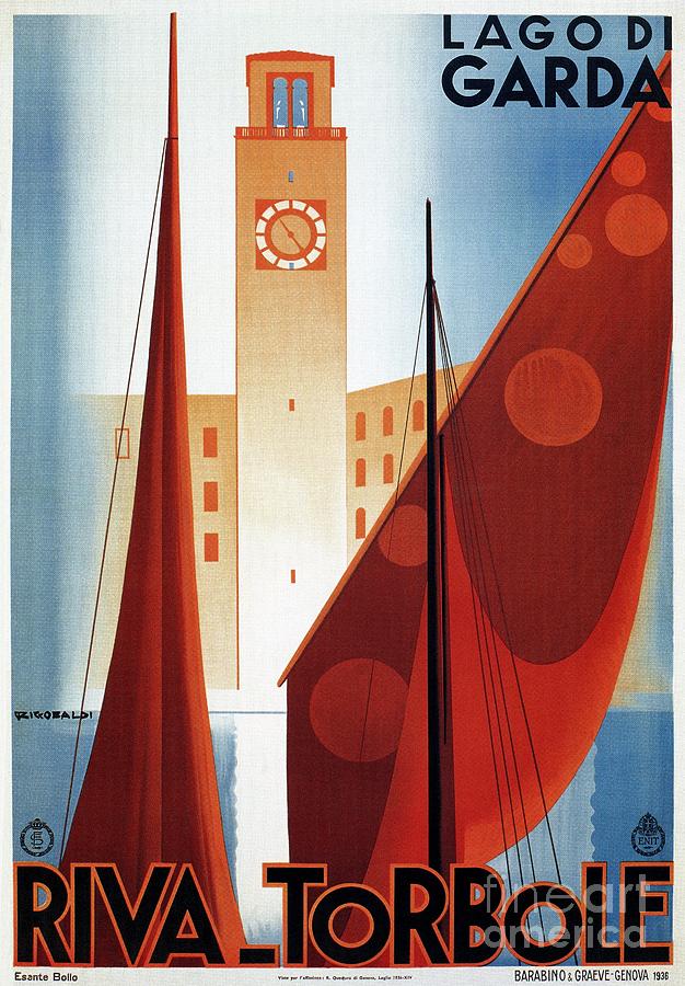 Art Deco Riva Torbole Digital Art by Heidi De Leeuw