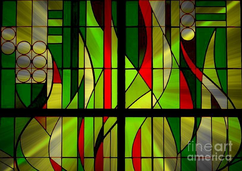 Art Deco Stained Glass Photograph by Jenny Revitz Soper