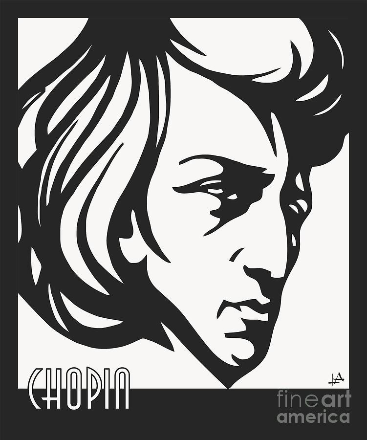 Art Deco style Chopin Digital Art by Heidi De Leeuw