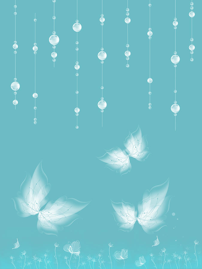 Butterfly Digital Art - Art en Blanc - s11a by Variance Collections