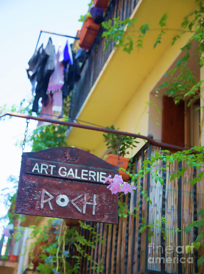 Art Galerie France Sign  Photograph by Chuck Kuhn
