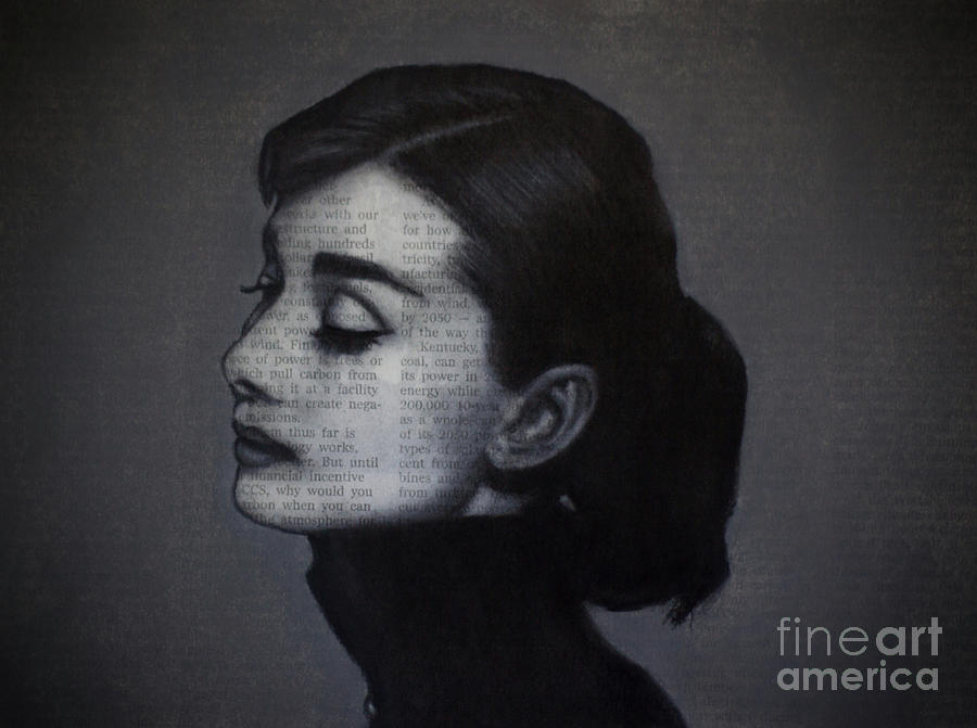 Art in the News 98-Audrey Hepburn by Michael Cross Art in the News 98-Audrey Hepburn by Michael Cross
