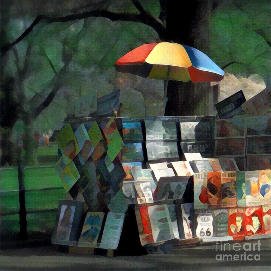 Art in the Park - Central Park New York Digital Art by Miriam Danar