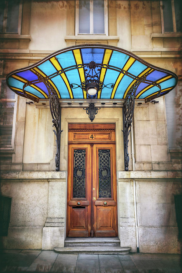 Art Nouveau Door Geneva Switzerland  Photograph by Carol Japp