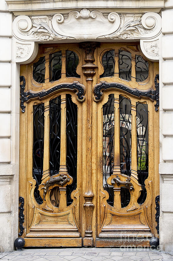 Art Nouveau Paris Door Photograph by Ivy Ho