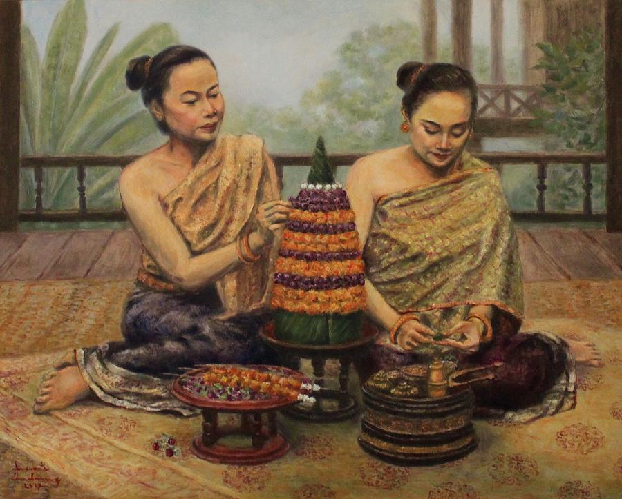 Art of Arrangement  Painting by Sompaseuth Chounlamany