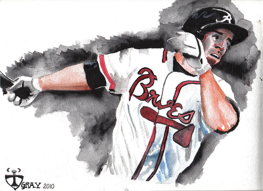 Sports Painting - Art of the Braves by Torben Gray