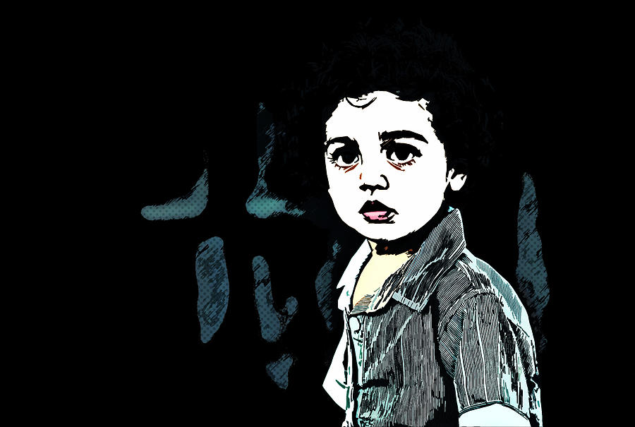 Art - Out Cry of a Syrian Boy Painting by Celestial Images