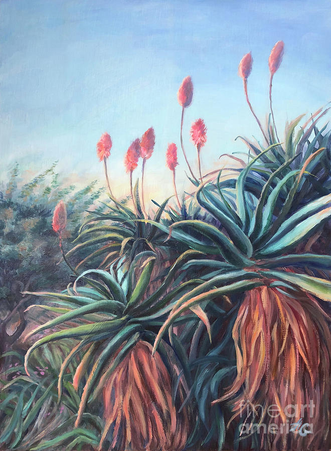 Aloe plant Painting by Alla Gorelik - Fine Art America