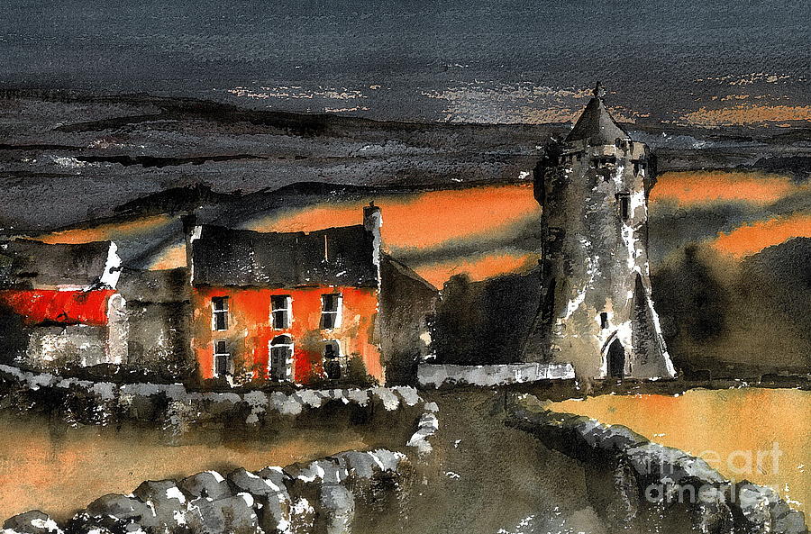 Art school in the Burren, Clare Painting by Val Byrne
