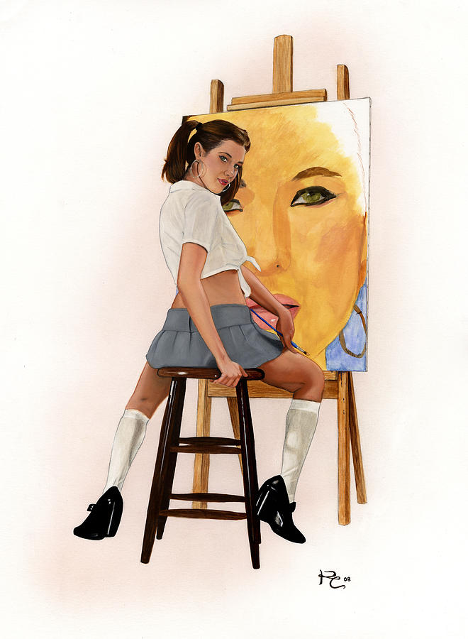 Sexy Painting - Art Student by Kevin Clark