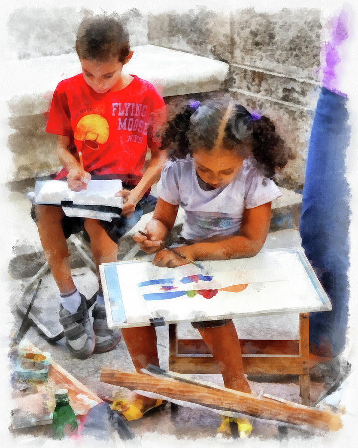 Art Students Photograph by Dawn Currie Art Students Photograph by Dawn Currie