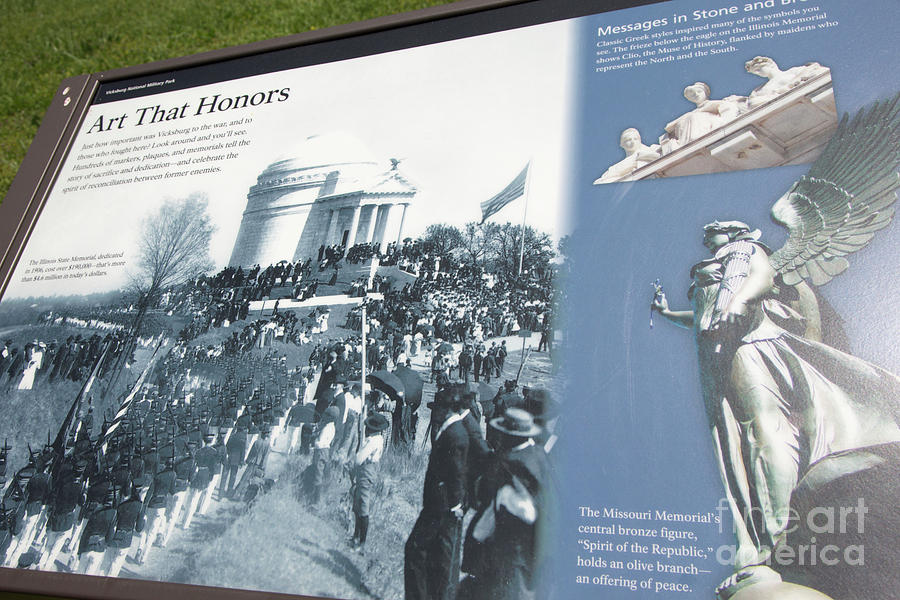 Art That Honors Signage Vicksburg Military Park  Photograph by Chuck Kuhn