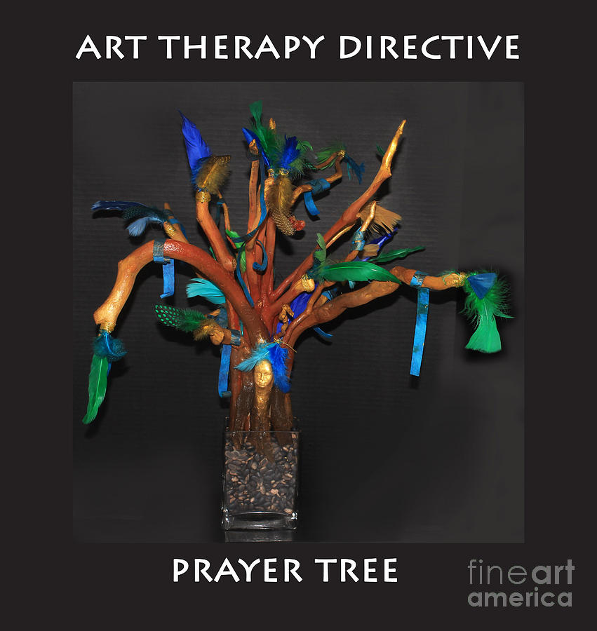 Art Therapy Directive  Prayer Tree Painting by Anne Cameron Cutri