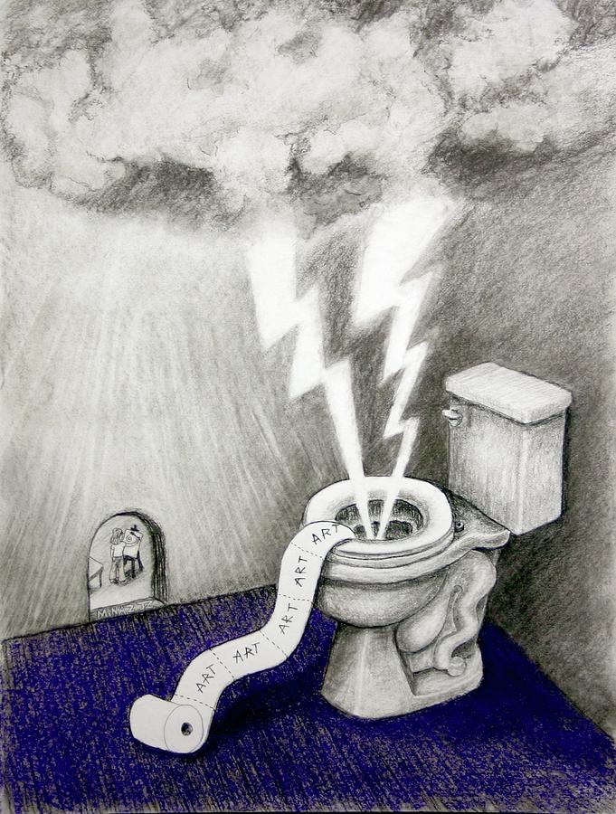 Art Toilet Inspirations Pastel by Minaz Jantz