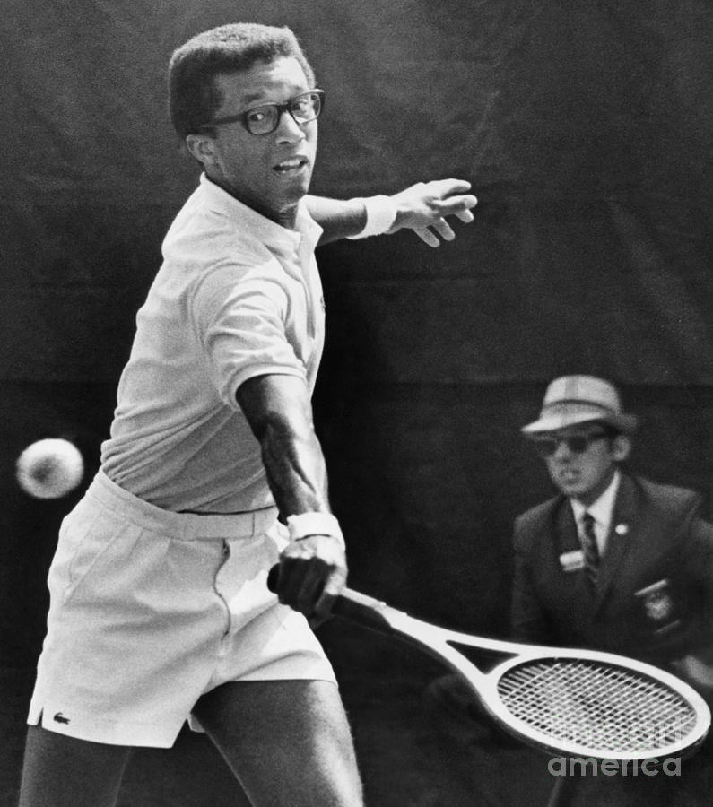 Arthur Ashe Playing at the Caribe Hilton Tournament. 1969 Photograph by ...