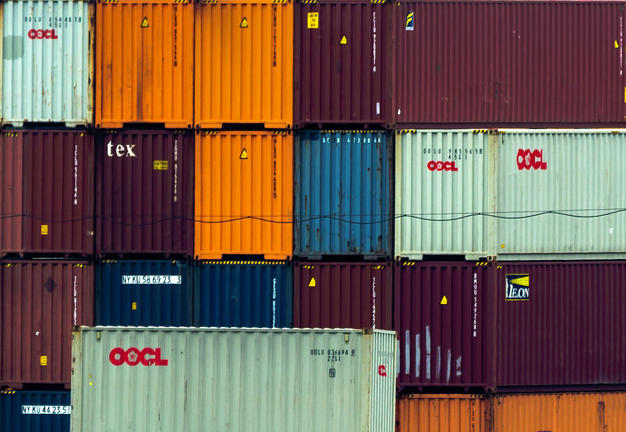 Arthur Kill Containers Photograph by Steven Richman