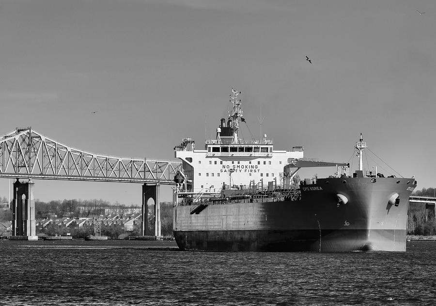 Arthur Kill Tanker and Outerbridge Crossing Photograph by Steven Richman