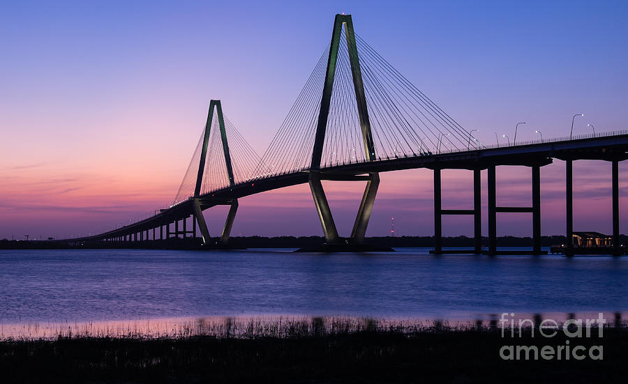 Arthur Ravenel Jr. Bridge at Sunset Charleston South Carolina Photograph by Dawna Moore Photography