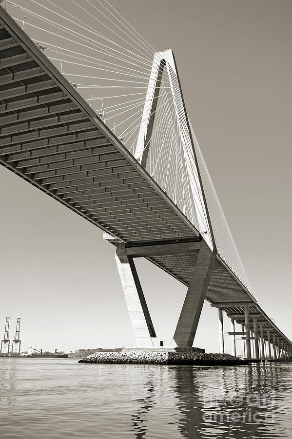 Cooper River Bridge Photograph - Arthur Ravenel Jr Bridge Charleston SC Cooper River by Dustin K Ryan