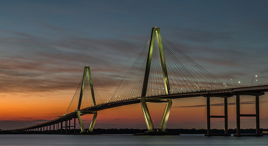 Arthur Ravenel Jr. Bridge Twilight Photograph by Donnie Whitaker