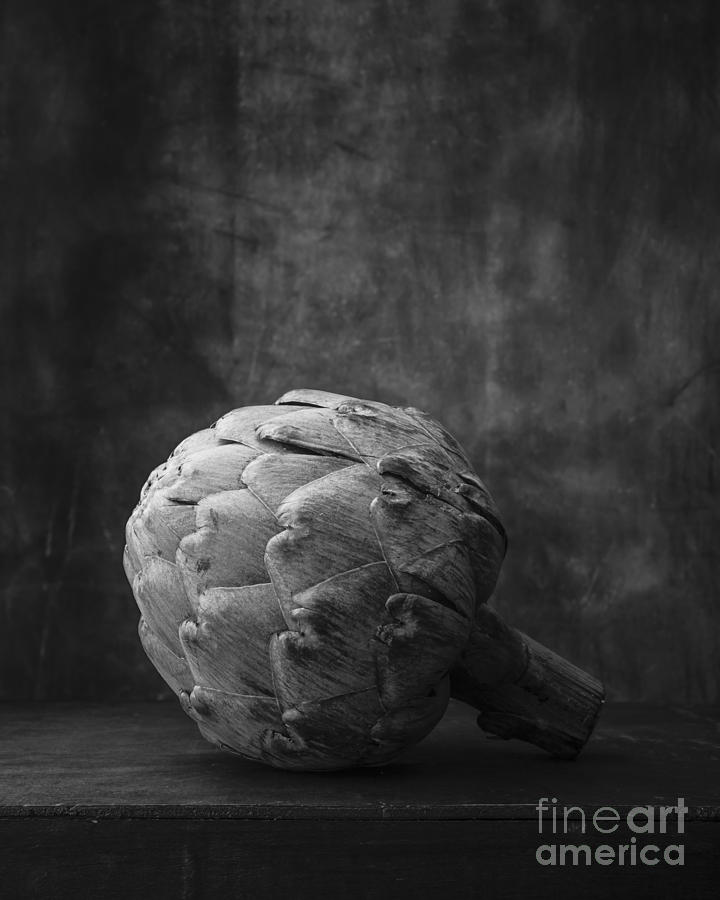 Artichoke Photograph - Artichoke Black and White Still Life by Edward Fielding