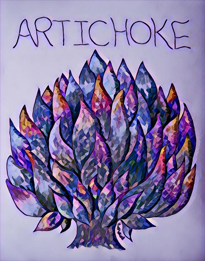 Artichoke digital 3 Digital Art by Megan Walsh
