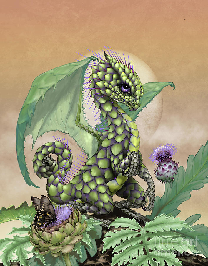 Artichoke Dragon Digital Art by Stanley Morrison