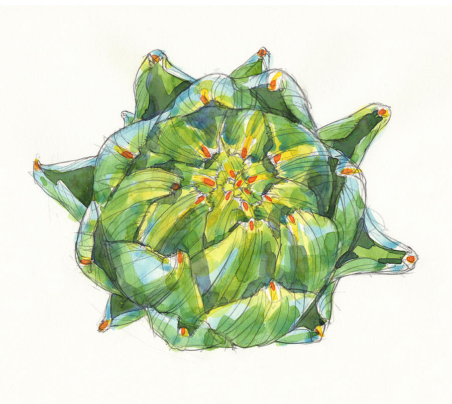 Artichoke Star Painting by Judith Kunzle