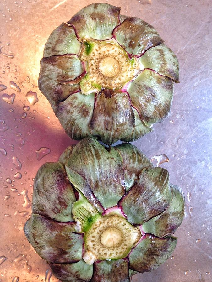 Artichokes in the sink Photograph by Olivier Calas
