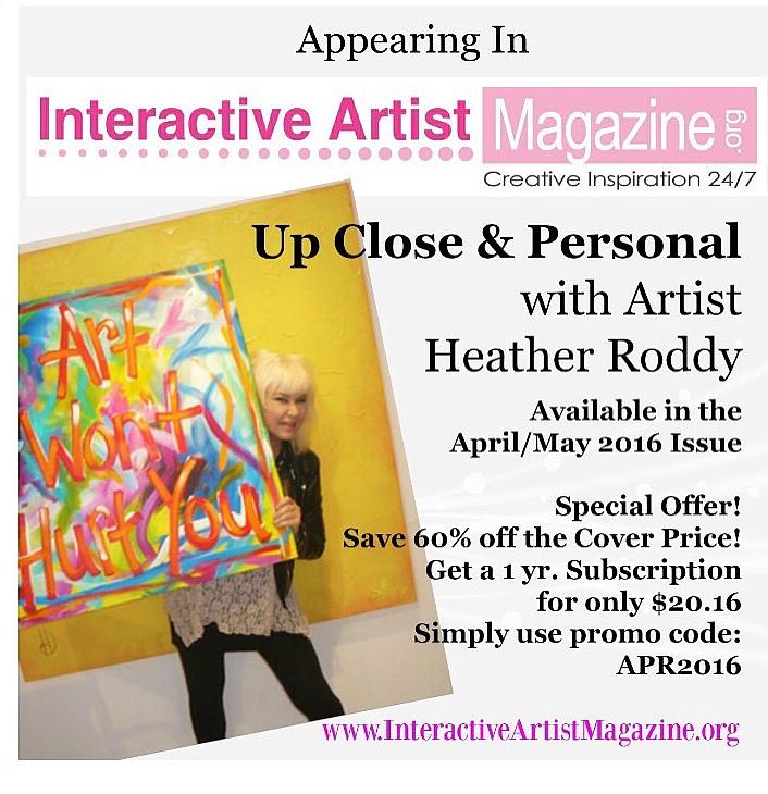Article in mag  Painting by Heather Roddy