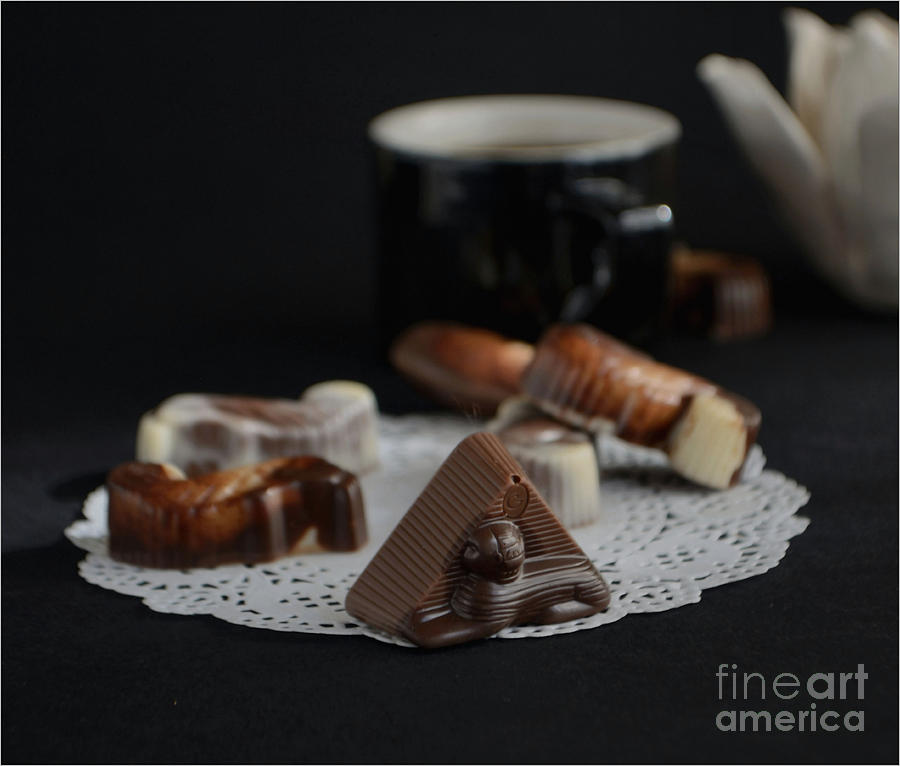 Coffee Photograph - Artisanal Belgian Chocolate by Luv Photography