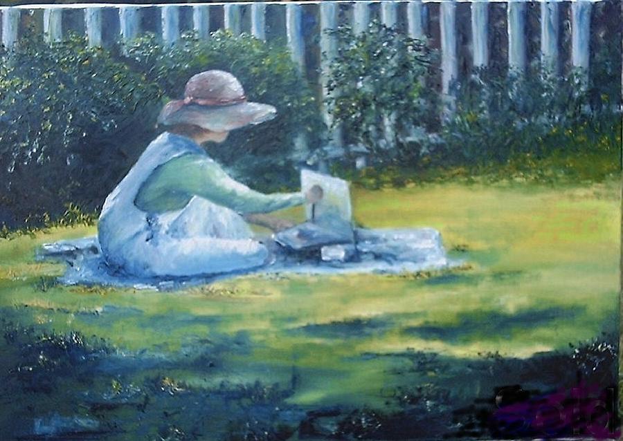 Artists Painting - Artist at Play by Chana Meeks Artists Painting - Artist at Play by Chana Meeks