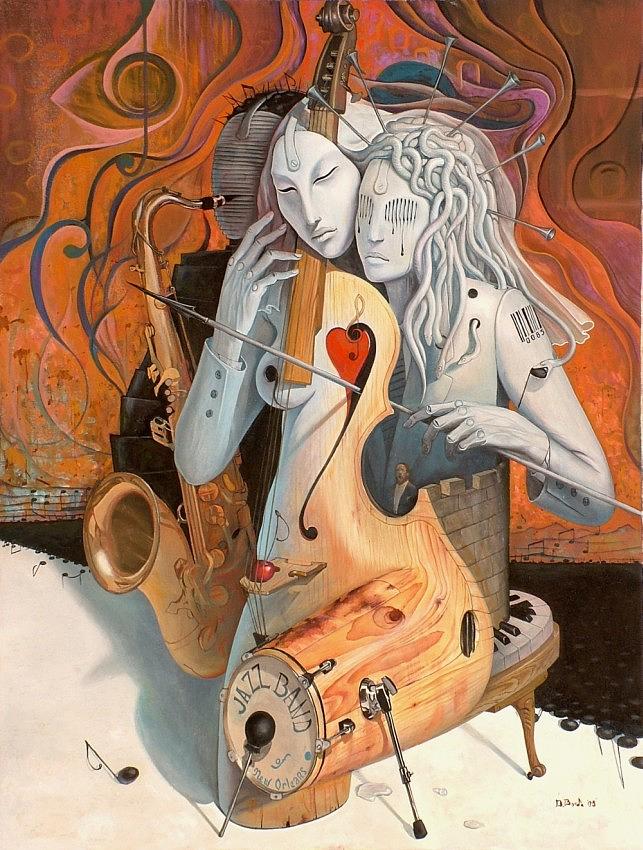 Music Painting - Artist in Love by Adrian Borda