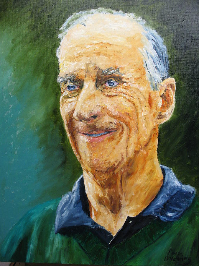 Portrait Painting - Artist Michael Rogers by Dave Manning