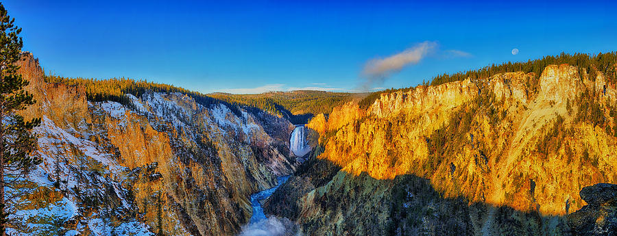 Yellowstone National Park Photograph - Artist Point Morning Panorama by Greg Norrell