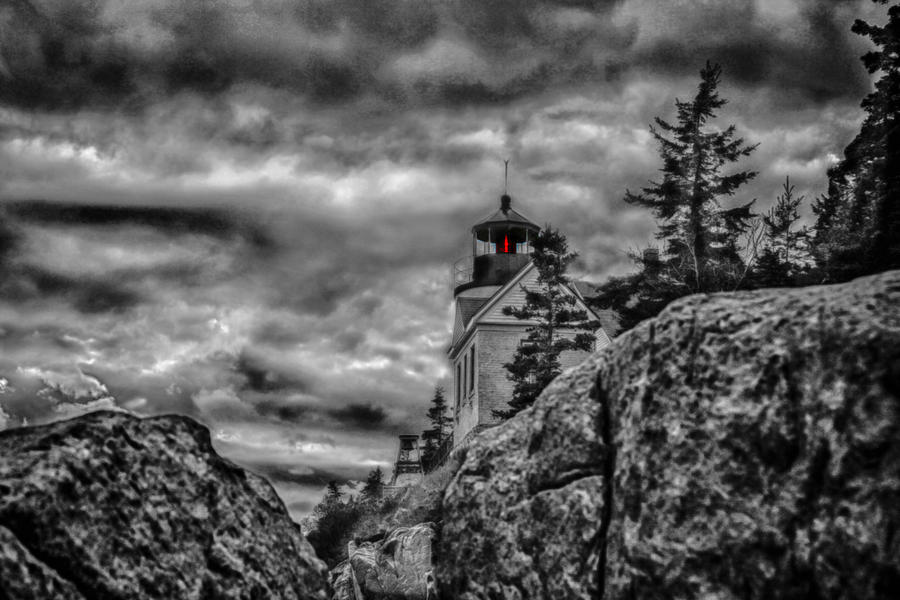 Artistic Bass Harbor lighthouse in Acadia Photograph by Jeff Folger