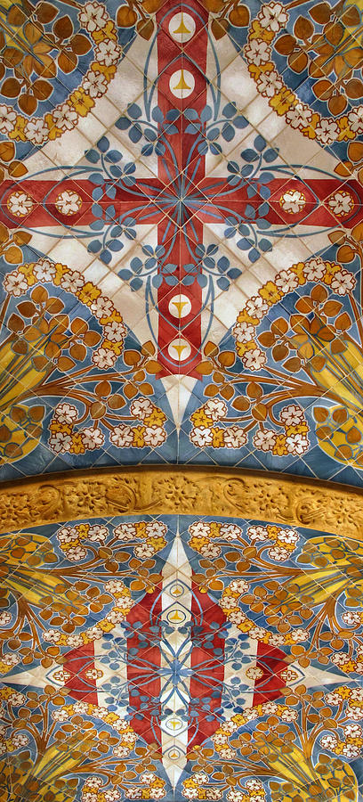 Artistic Ceiling Designs at Sant Pau Photograph by Dave Mills
