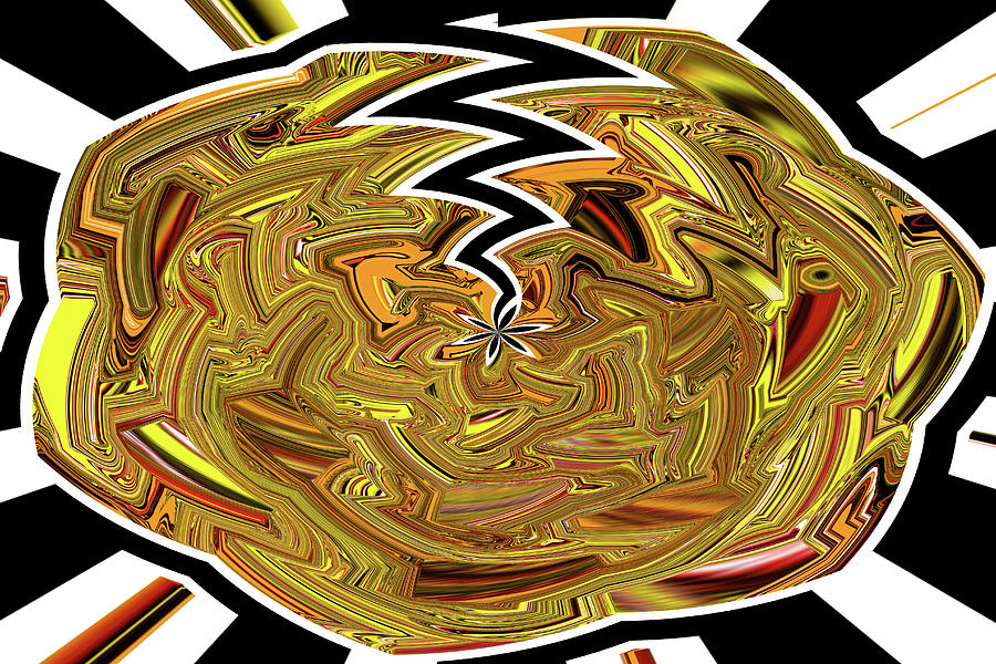Artistic Fire With Wave Border #7 Digital Art by Tom Janca