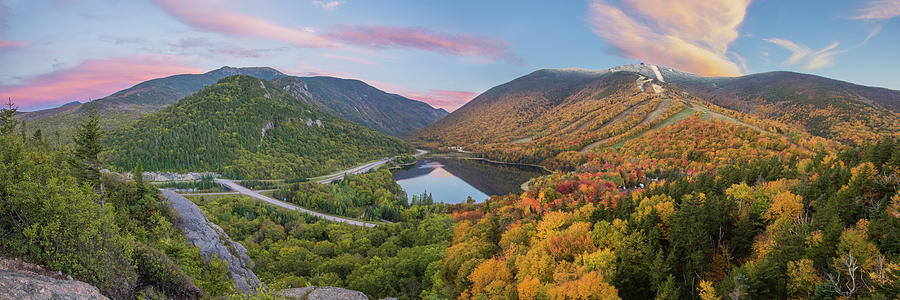 Artists Bluff - Clash of Seasons Panorama Photograph by White Mountain Images