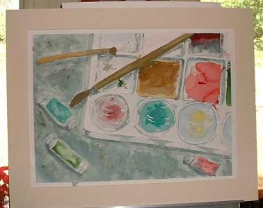 Art Supplies Painting - Artists Pallette by Ladonna Idell Art Supplies Painting - Artists Pallette by Ladonna Idell