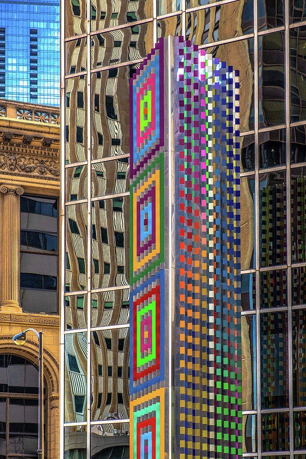 Artwork and reflections on the Chase  Building on Michigan Ave  Pyrography by Judith Barath