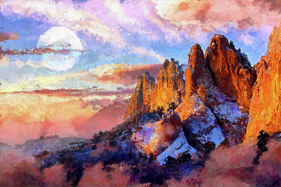 Artwork Colorado Mountains Digital Art by TMarchev