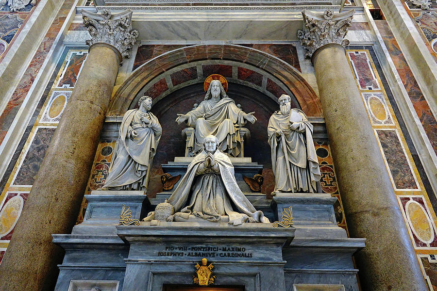 Artwork Within St. Peters Basilica At The Vatican Photograph by Rick Rosenshein