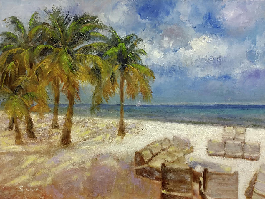 Widest Painting - Aruba beach by Sun Sohovich
