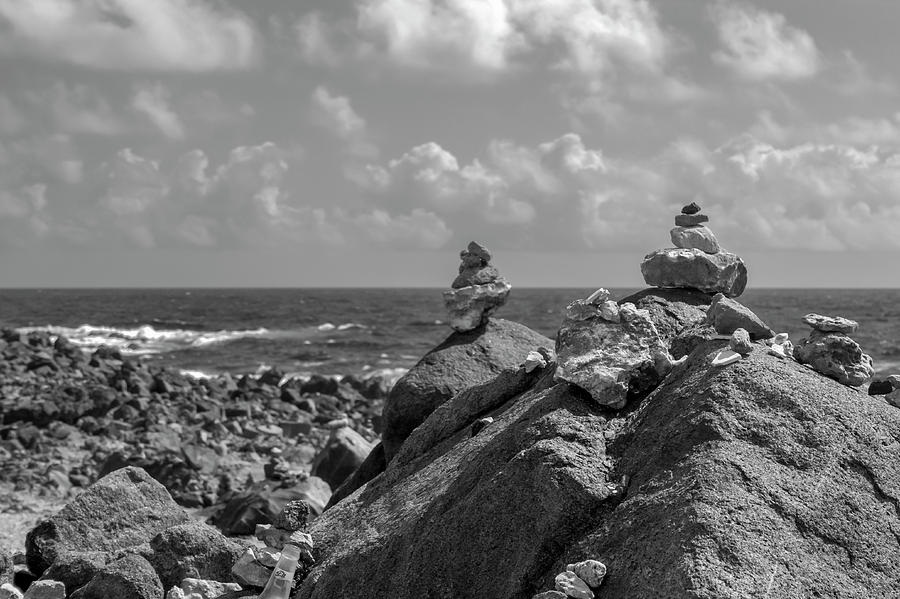 Aruba Stone Stacking Photograph by Robert Wilder Jr