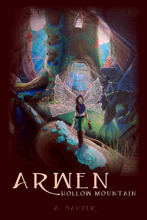 ARWEN Hollow Mountain Book Cover Mixed Media by M E